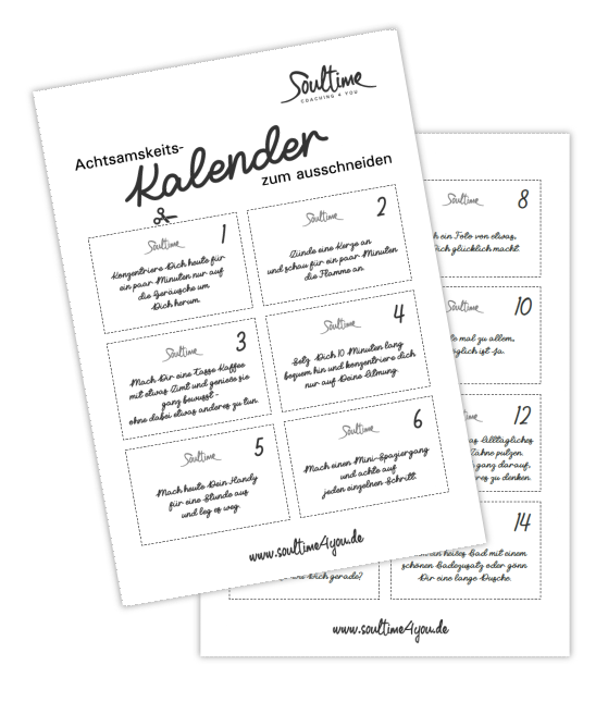 Achtsamkeits-Kalender von Soultime4you